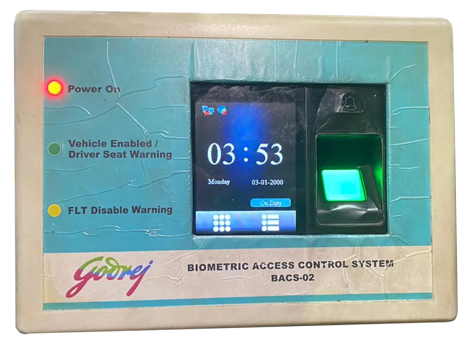 Biometric access-control unit for forklifts